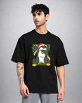 Dab Penguin Trippy T-Shirt oversized fit psychedelic streetwear by Opium Valley