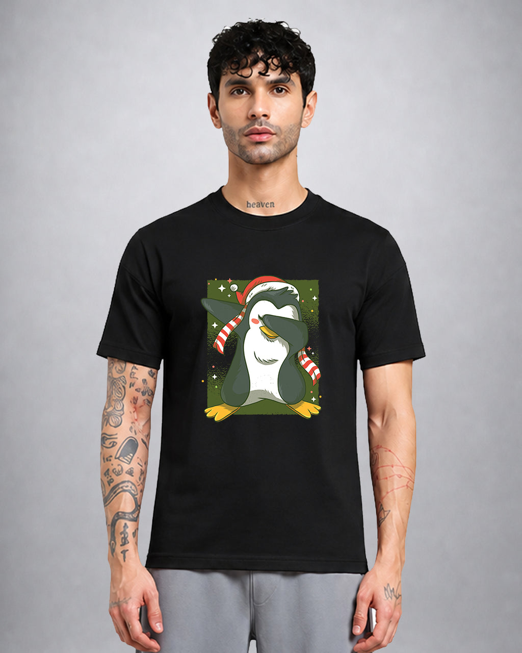 Dab Penguin Trippy T-Shirt regular fit psychedelic streetwear by Opium Valley