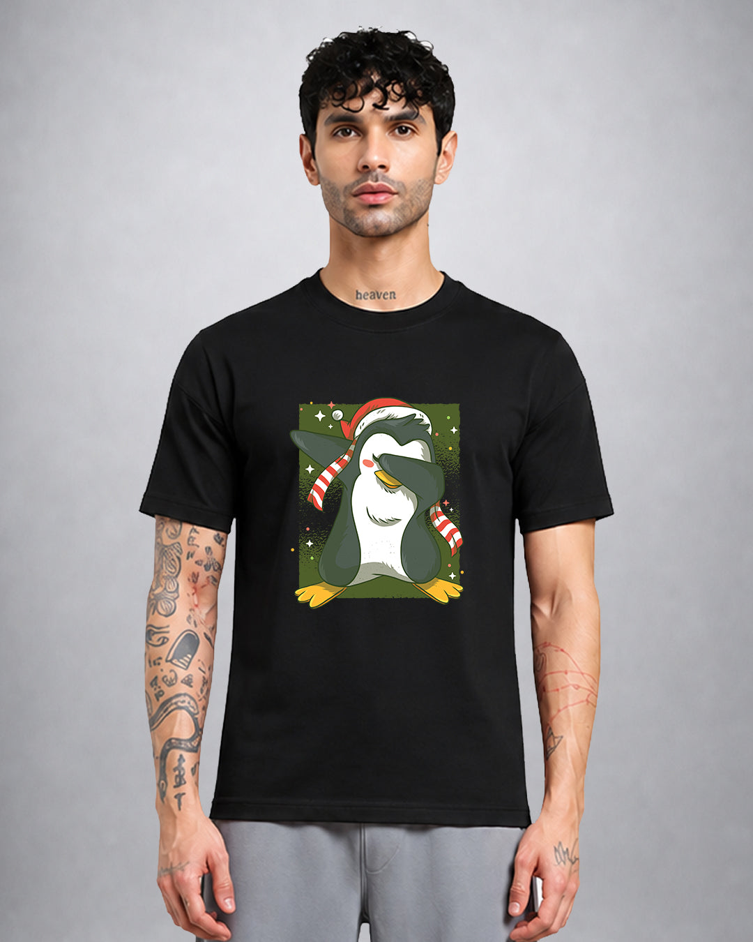 Dab Penguin Trippy T-Shirt regular fit psychedelic streetwear by Opium Valley