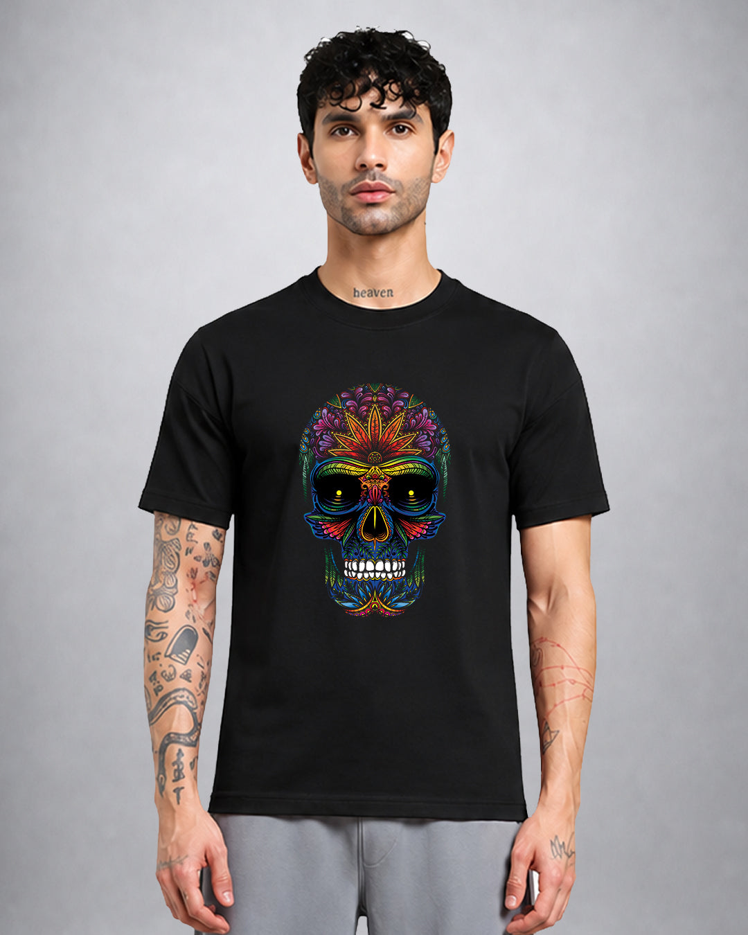 Devil Kush psychedelic T-shirt regular fit with dark surreal graphic by Opium Valley