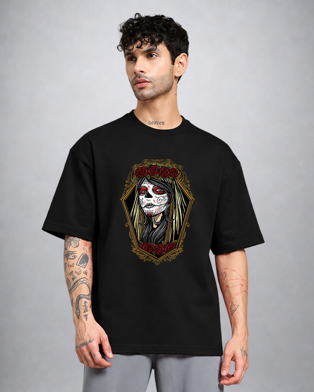 Dia De Los Muertos TRIPPY TSHIRT oversized fit psychedelic streetwear by Opium Valley