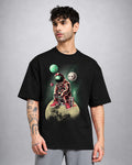 DJ Astronaut psychedelic T-shirt oversized fit with cosmic trippy artwork by Opium Valley
