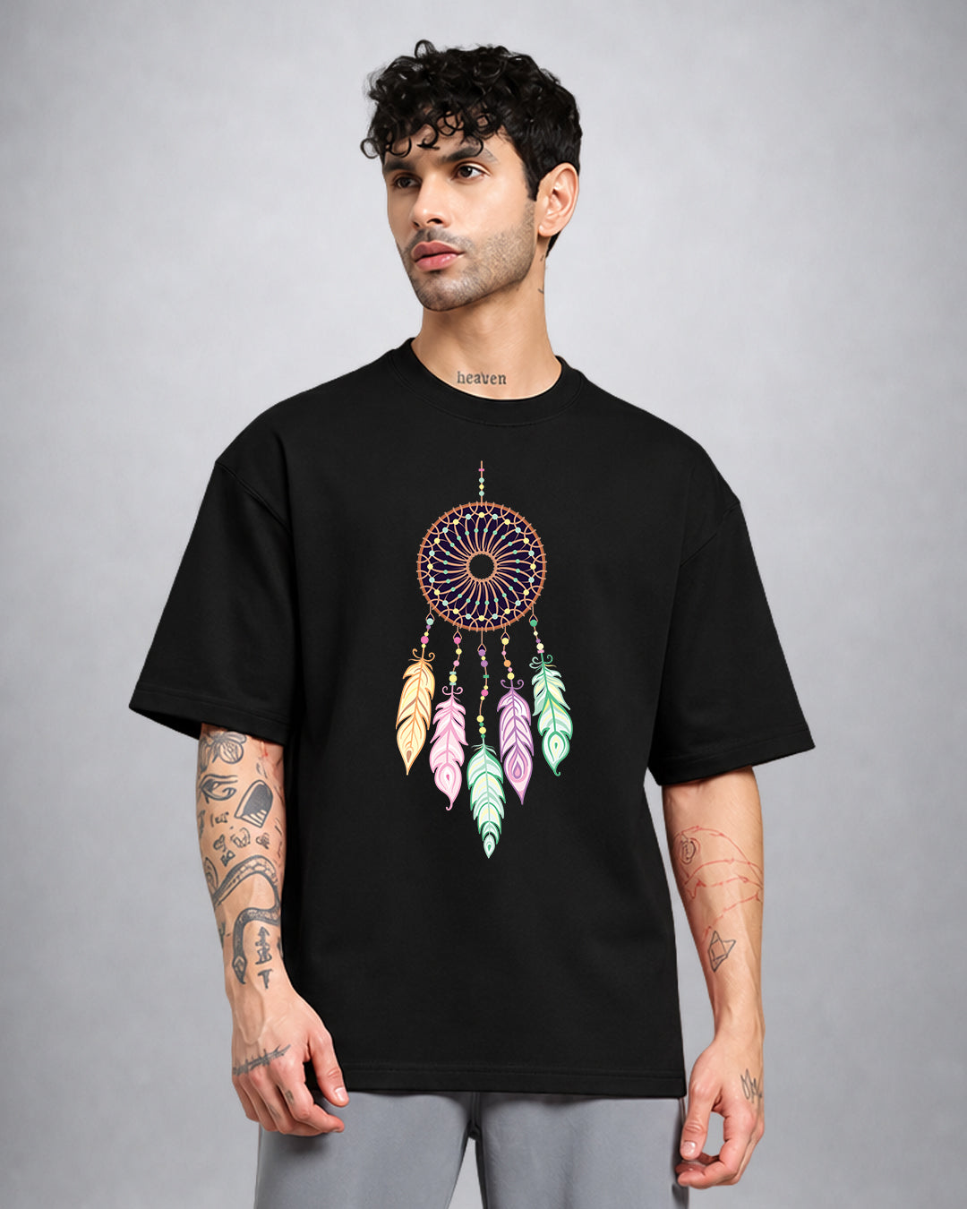 Dream Catcher psychedelic T-shirt oversized fit with surreal trippy artwork by Opium Valley
