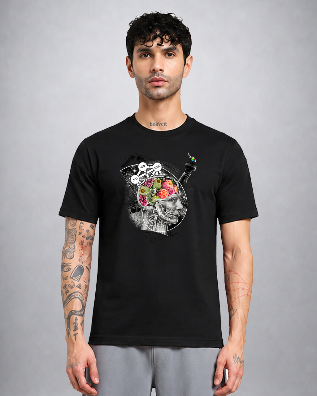 Enlightenment psychedelic T-shirt regular fit with mystical third-eye artwork by Opium Valley