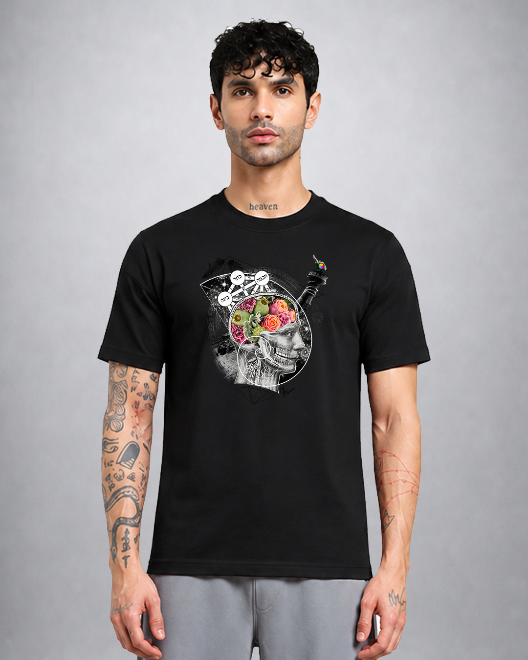 Enlightenment psychedelic T-shirt regular fit with mystical third-eye artwork by Opium Valley