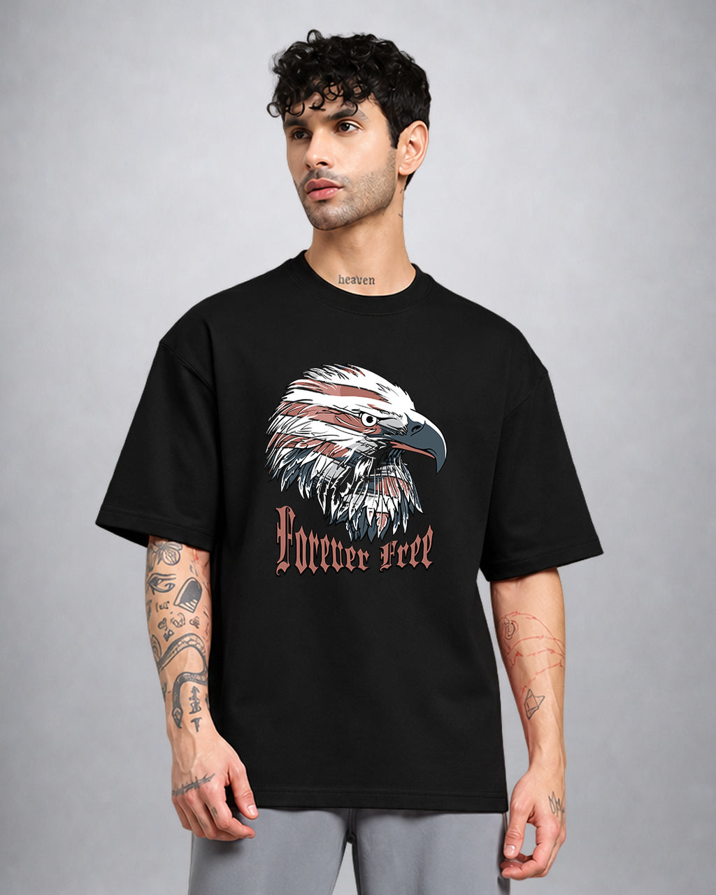 Forever Free psychedelic T-shirt oversized fit with trippy third-eye streetwear graphic