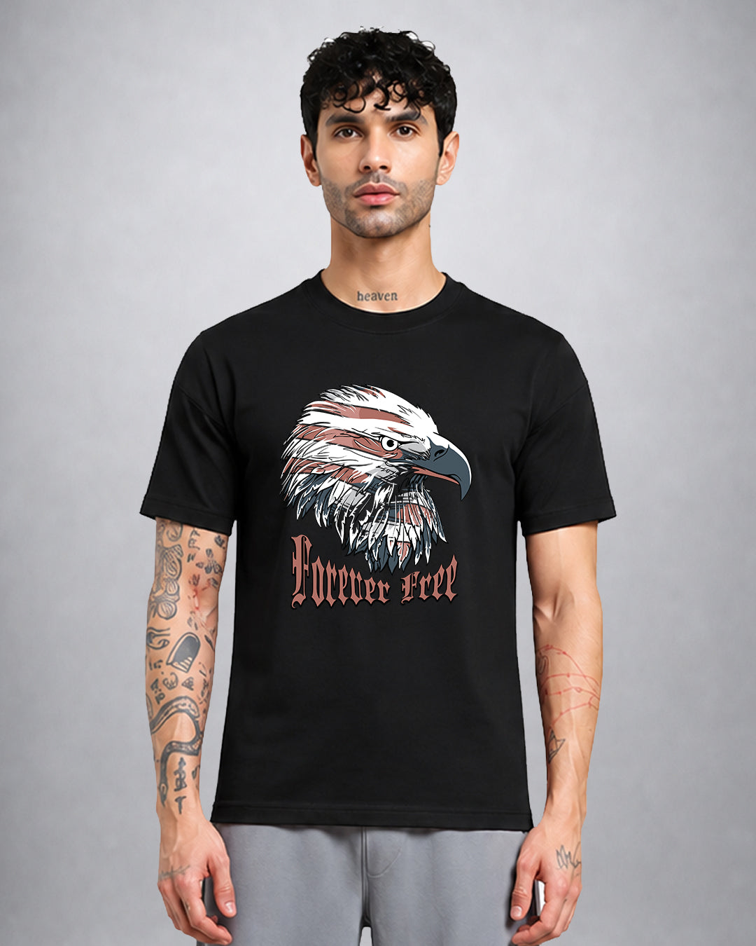 Forever Free psychedelic T-shirt regular fit with trippy third-eye streetwear graphic