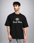 Good Vibes psychedelic trippy T-shirt oversized fit with third-eye inspired artwork by Opium Valley