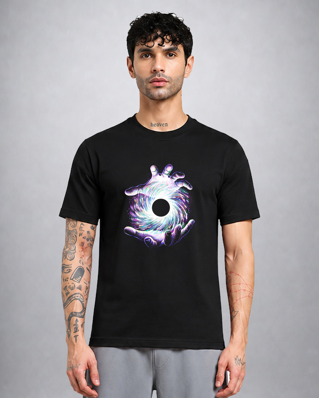 Hands of Light psychedelic T-shirt in regular fit with mystical trippy artwork