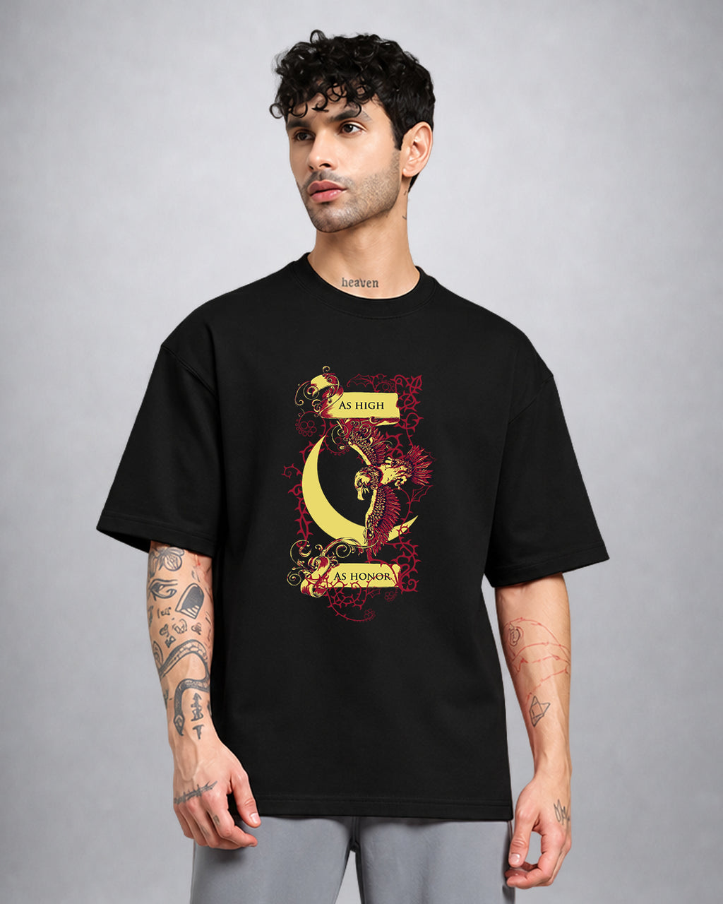 Honor psychedelic trippy t-shirt oversized fit with dark mystical streetwear design