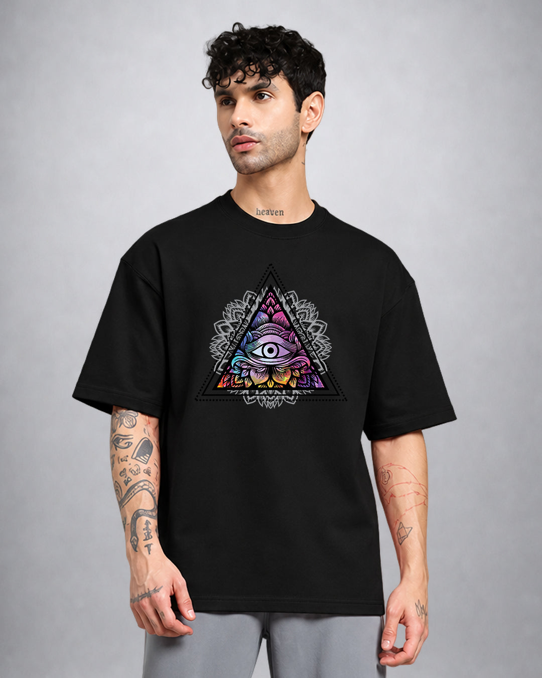 Illuminati psychedelic trippy t-shirt oversized fit with dark consciousness design