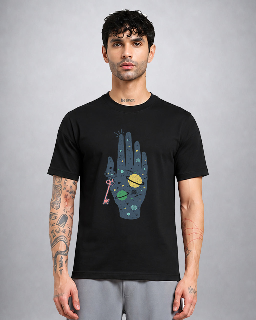 Key To Universe psychedelic trippy t-shirt regular fit with cosmic consciousness streetwear design