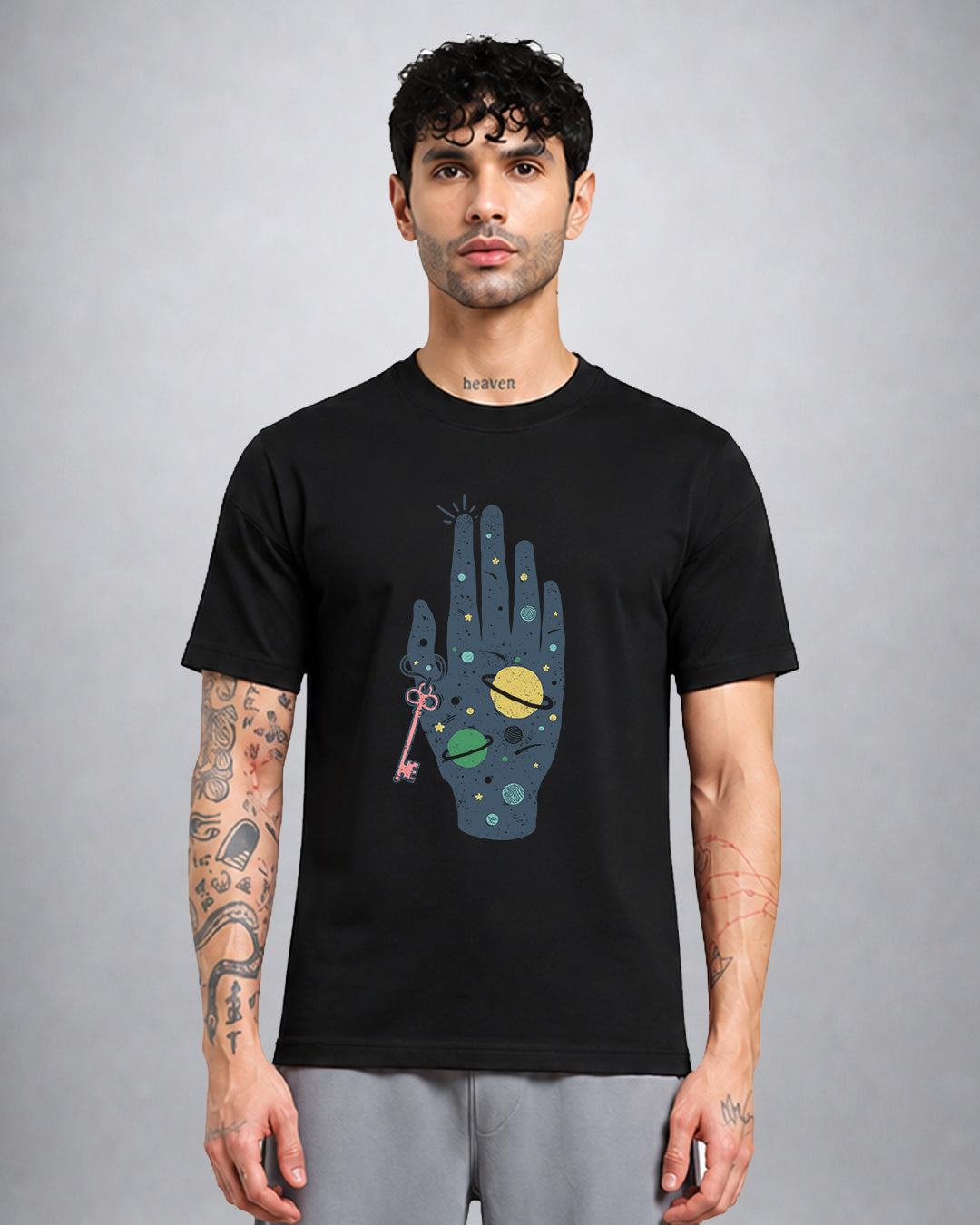 Key To Universe psychedelic trippy t-shirt regular fit with cosmic consciousness streetwear design