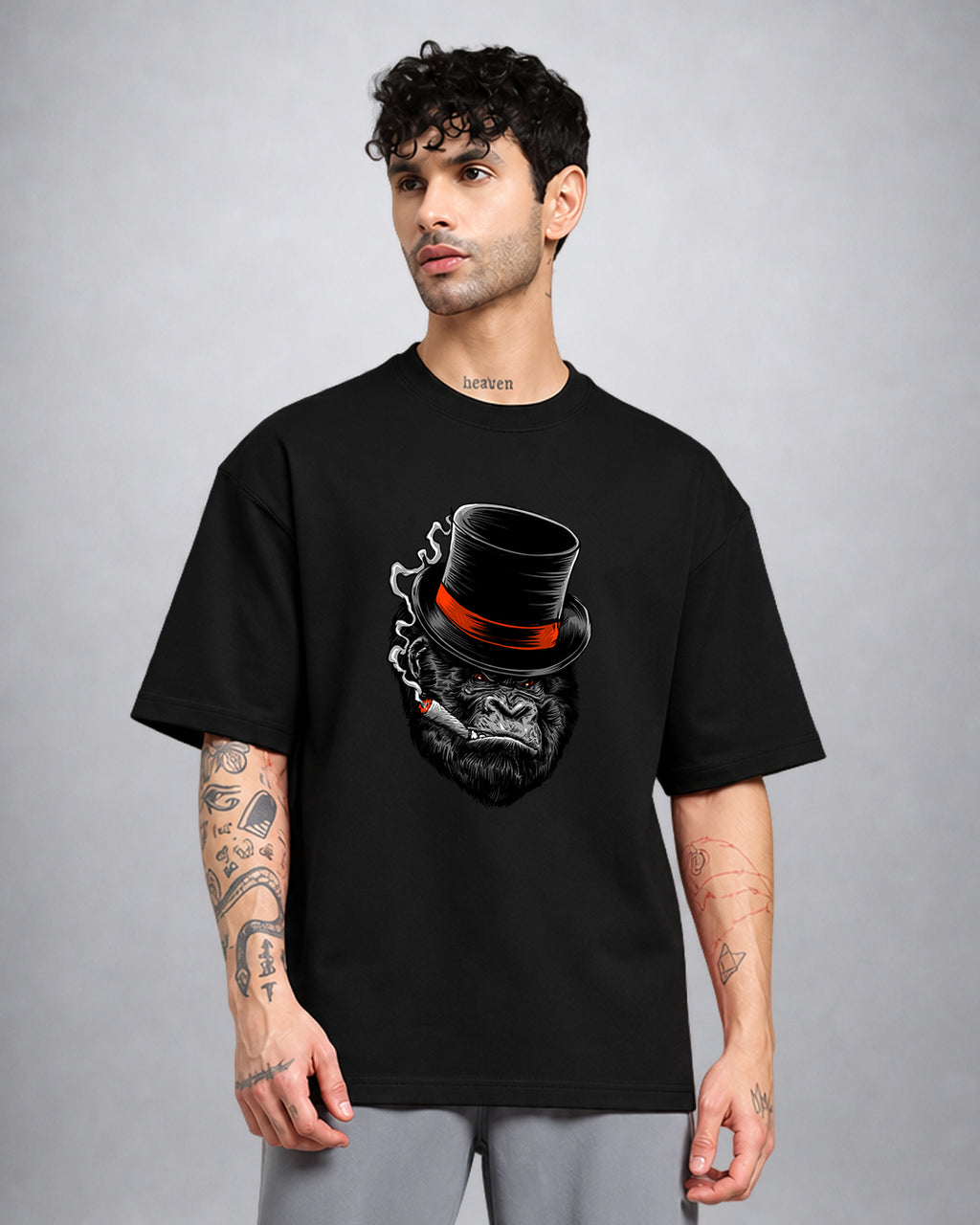 Like A Boss psychedelic trippy T-shirt by Opium Valley, oversized fit streetwear design.