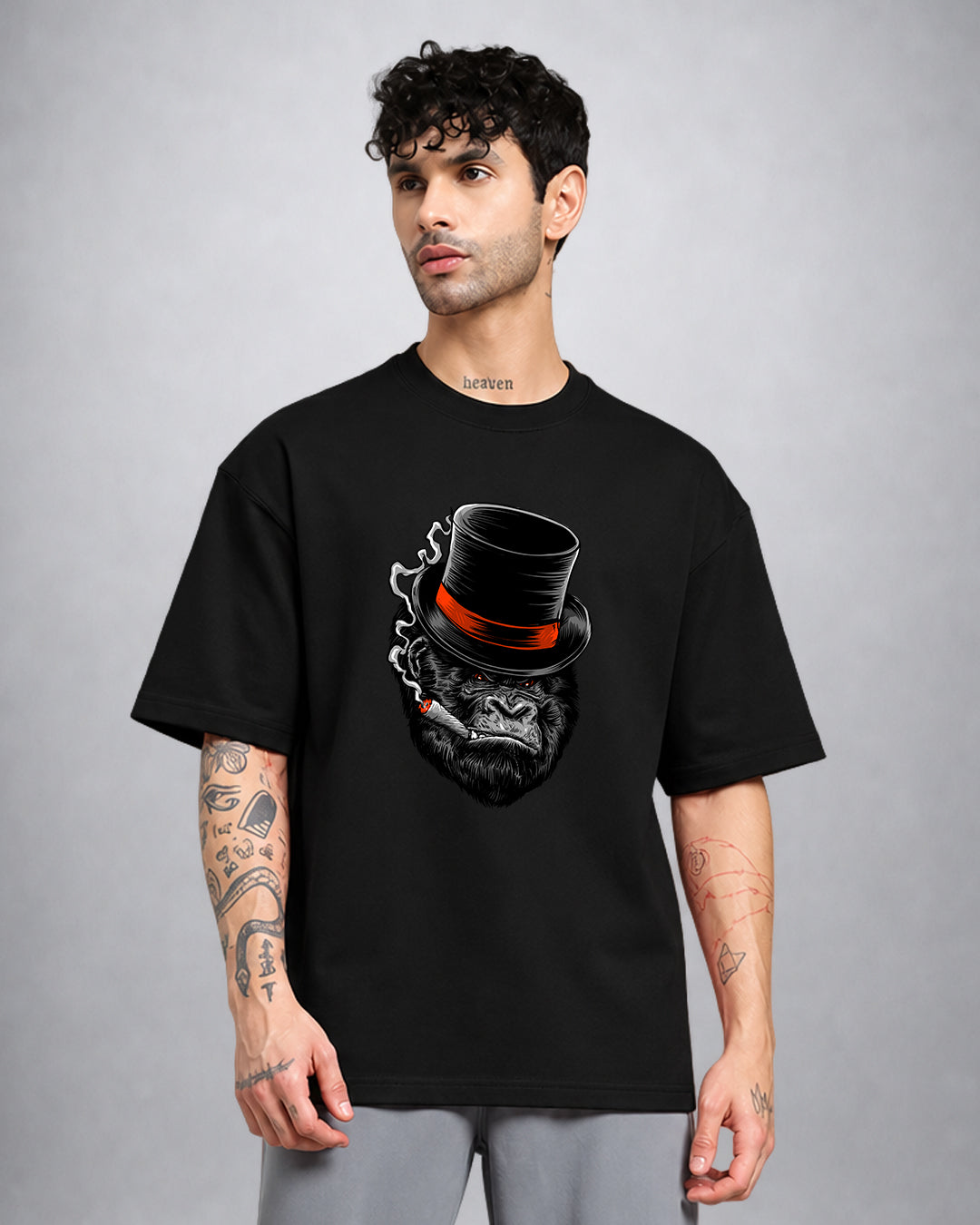 Like A Boss psychedelic trippy T-shirt by Opium Valley, oversized fit streetwear design.