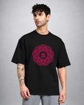 Mandala Om psychedelic T-shirt oversized fit with trippy sacred geometry design