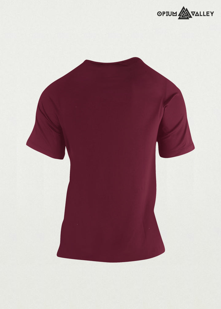 Luxurious maroon Supima T-shirt for men – 100% Supima cotton, perfect fit, soft and durable fabric by Opium Valley