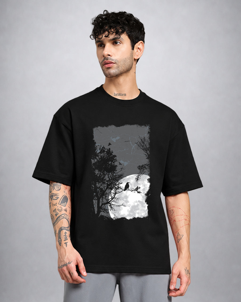 Moon TRIPPY TSHIRT oversized fit psychedelic streetwear by Opium Valley