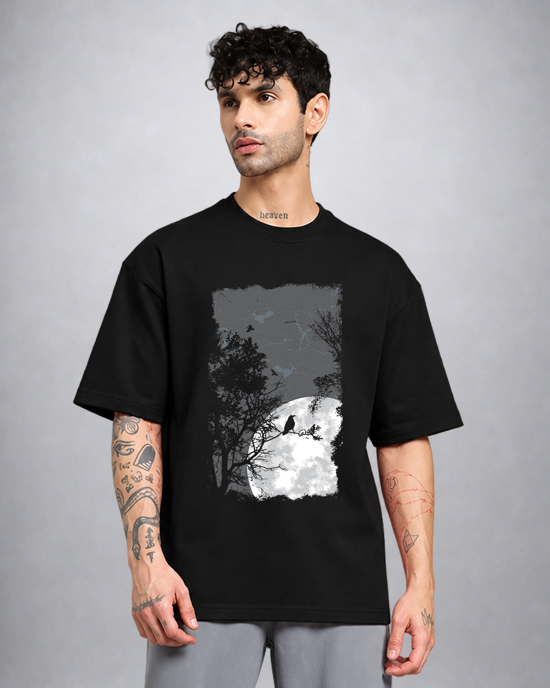 Moon TRIPPY TSHIRT oversized fit psychedelic streetwear by Opium Valley