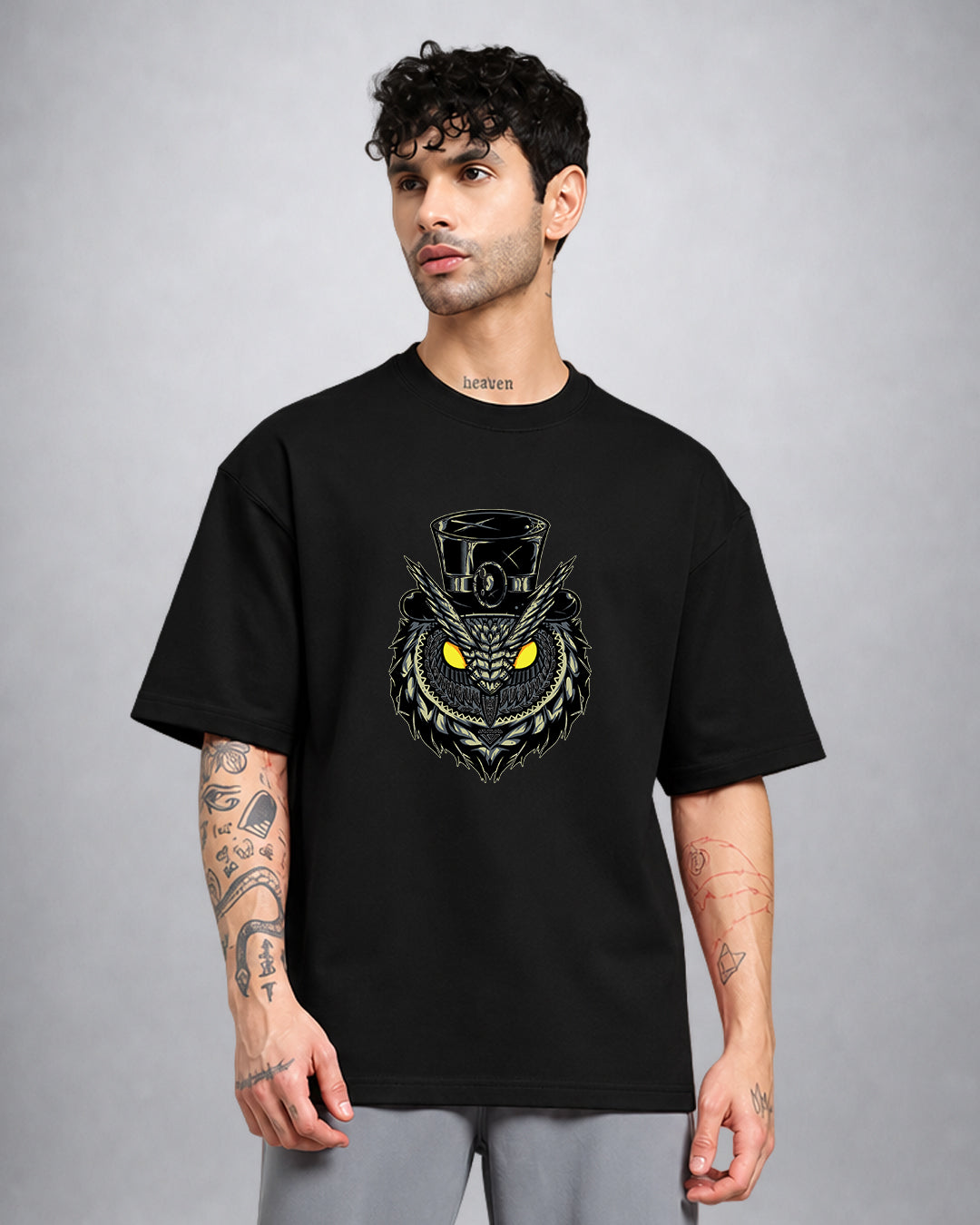 Mr. Owl TRIPPY TSHIRT oversized fit psychedelic streetwear by Opium Valley