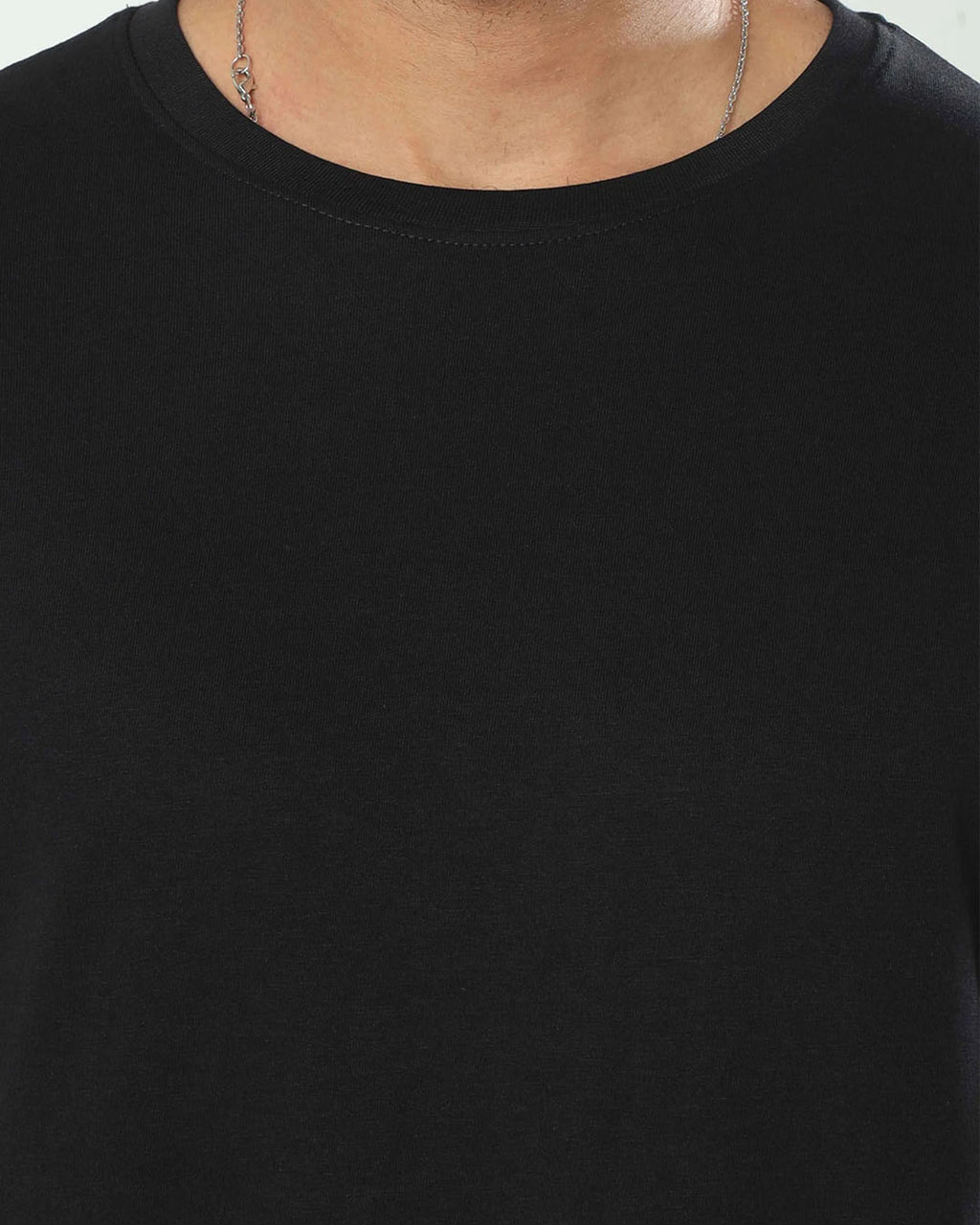 plain round neck t shirt at opiumvalley black color