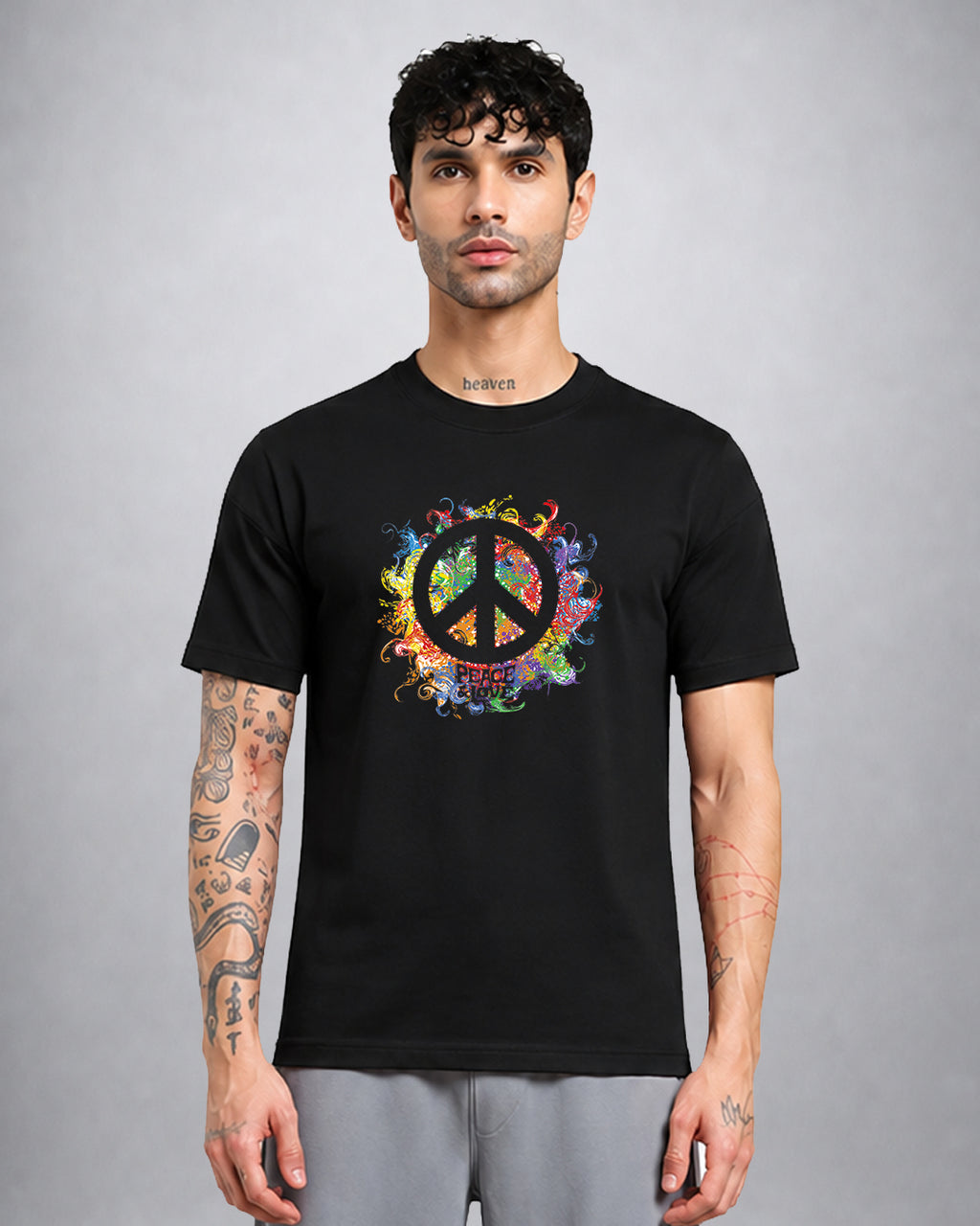 Peace & Love psychedelic trippy T-shirt regular fit by Opium Valley