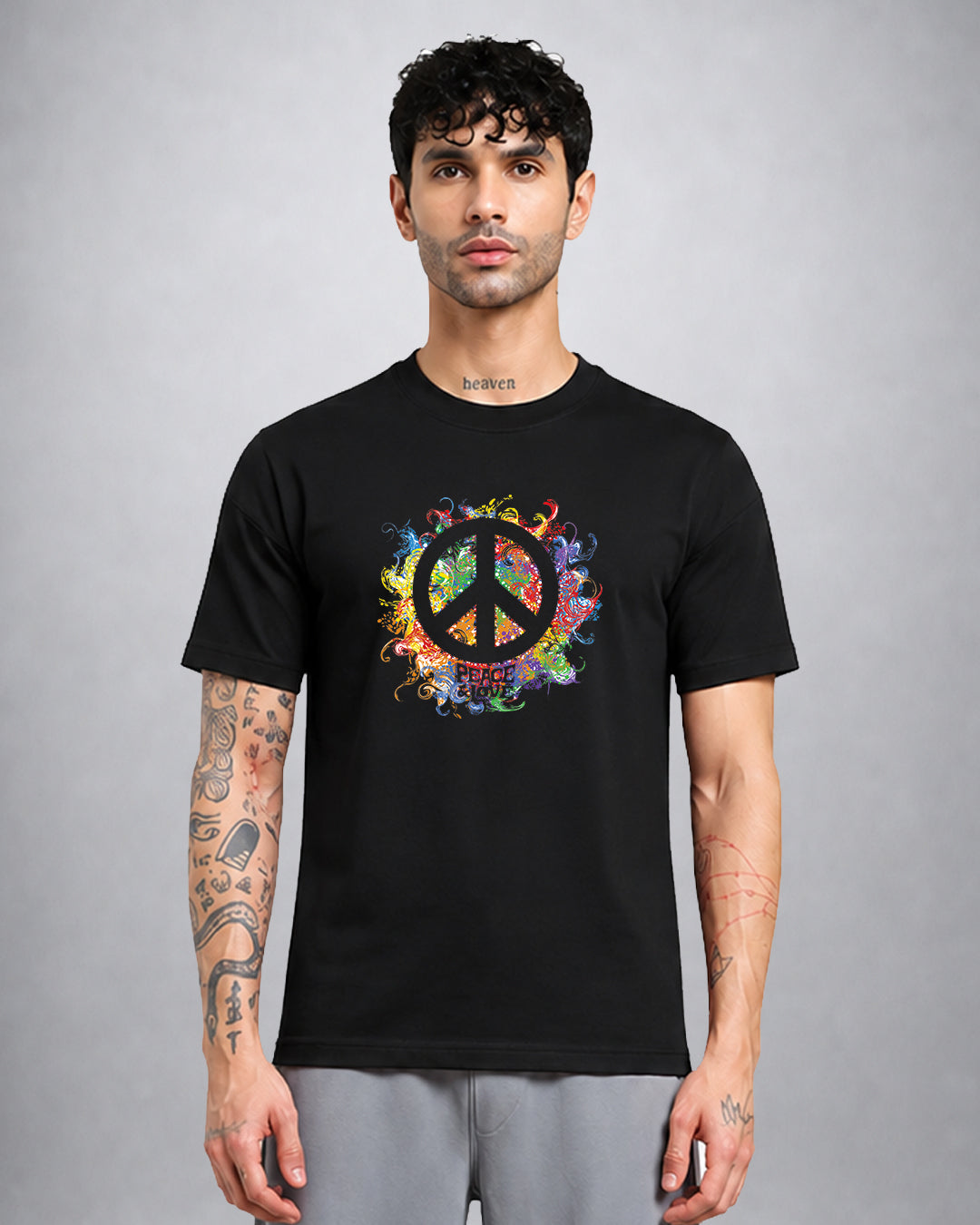 Peace & Love psychedelic trippy T-shirt regular fit by Opium Valley