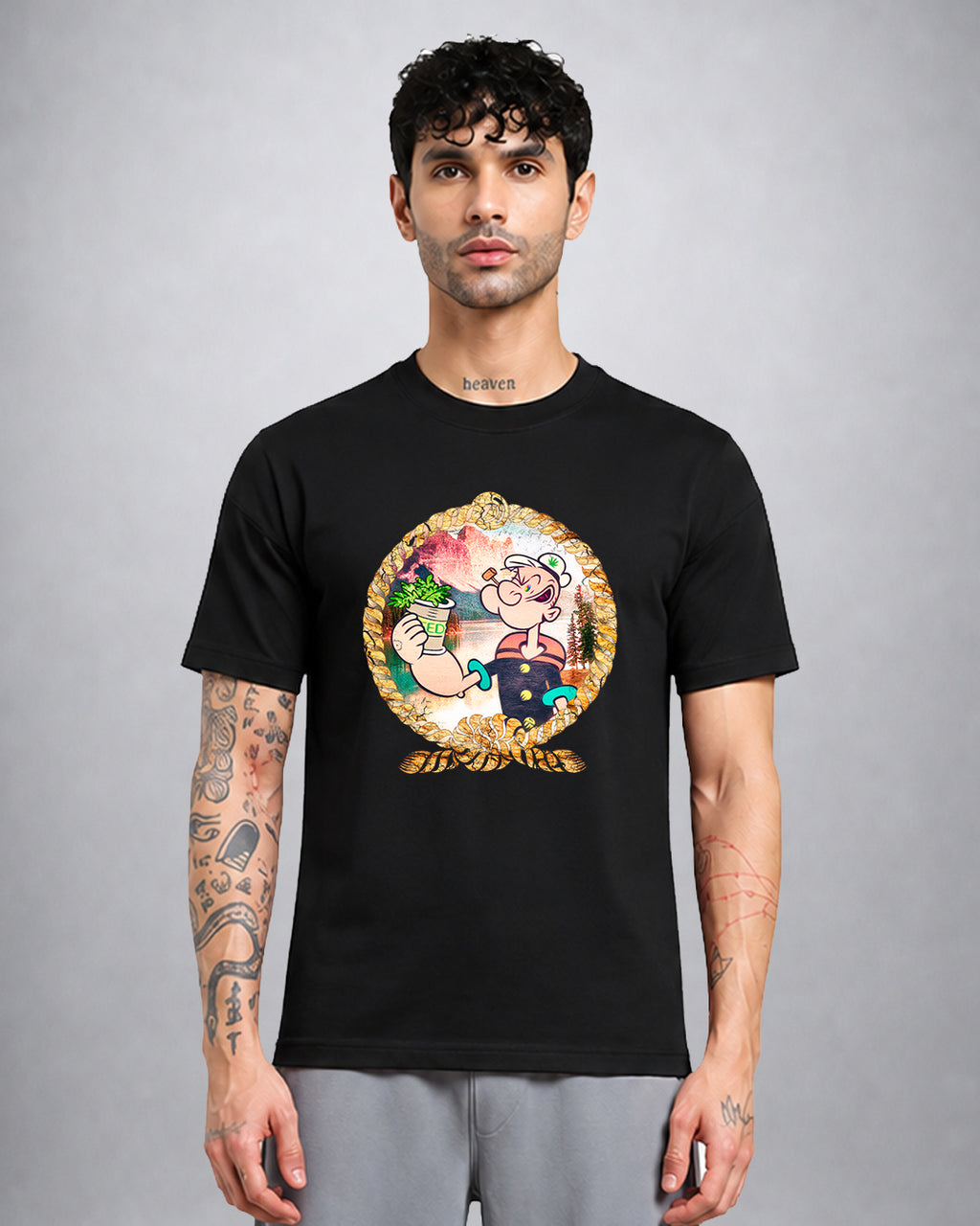 Popeyes Secret psychedelic trippy T-shirt regular fit by Opium Valley