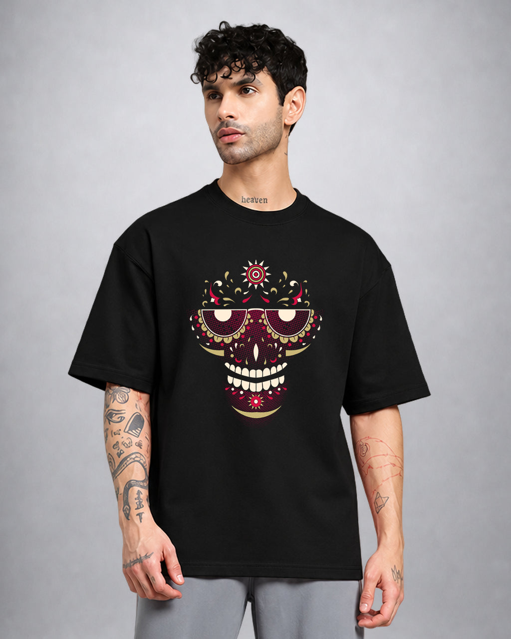 Psy Face trippy T-shirt oversized fit by Opium Valley
