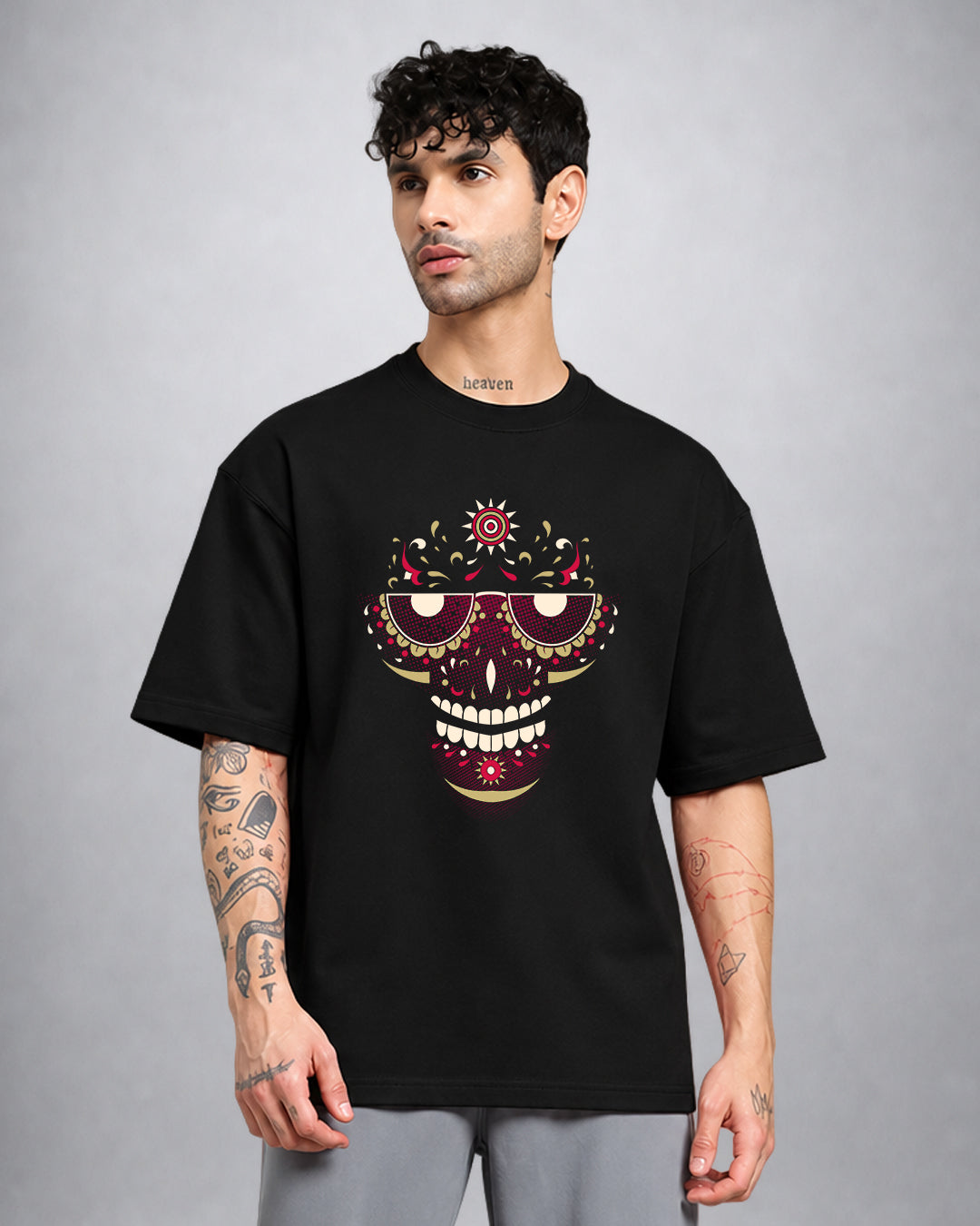 Psy Face trippy T-shirt oversized fit by Opium Valley