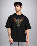 Psychedelic Owl trippy T-shirt oversized fit by Opium Valley