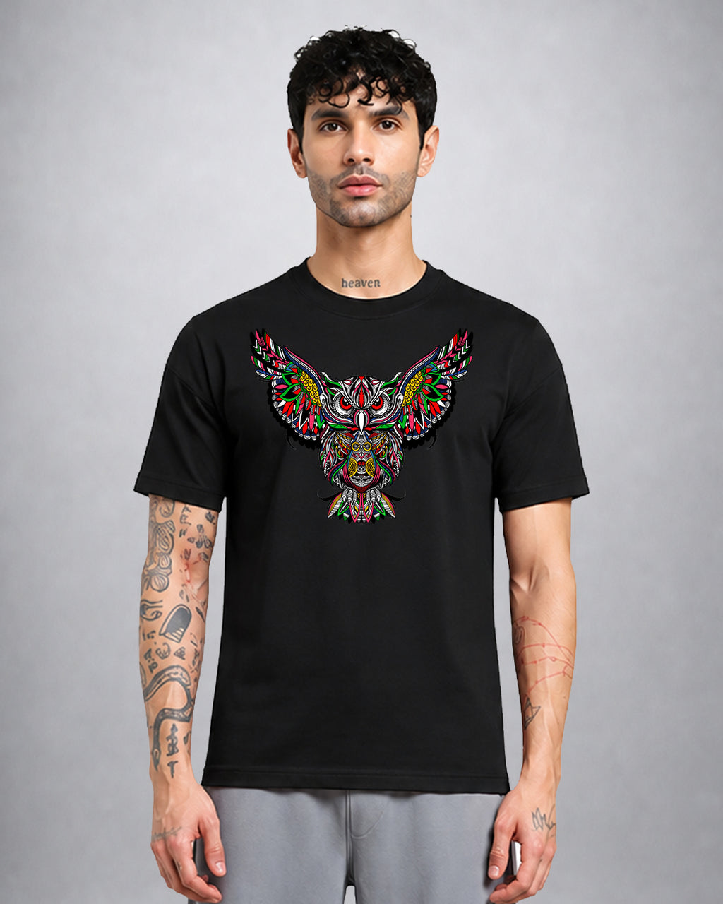 Psychedelic Owl trippy T-shirt regular fit by Opium Valley