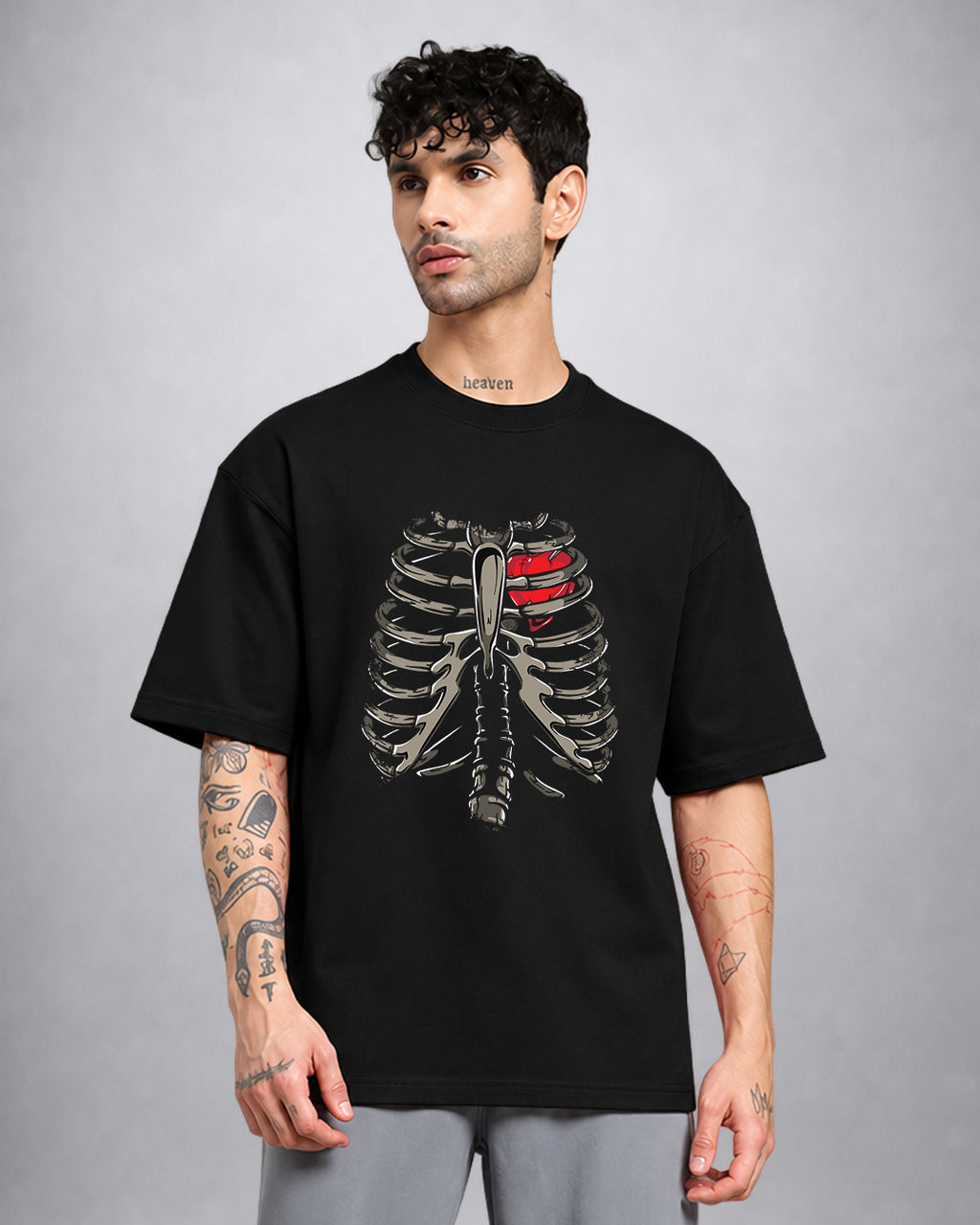 Rib Cage trippy T-shirt oversized fit by Opium Valley