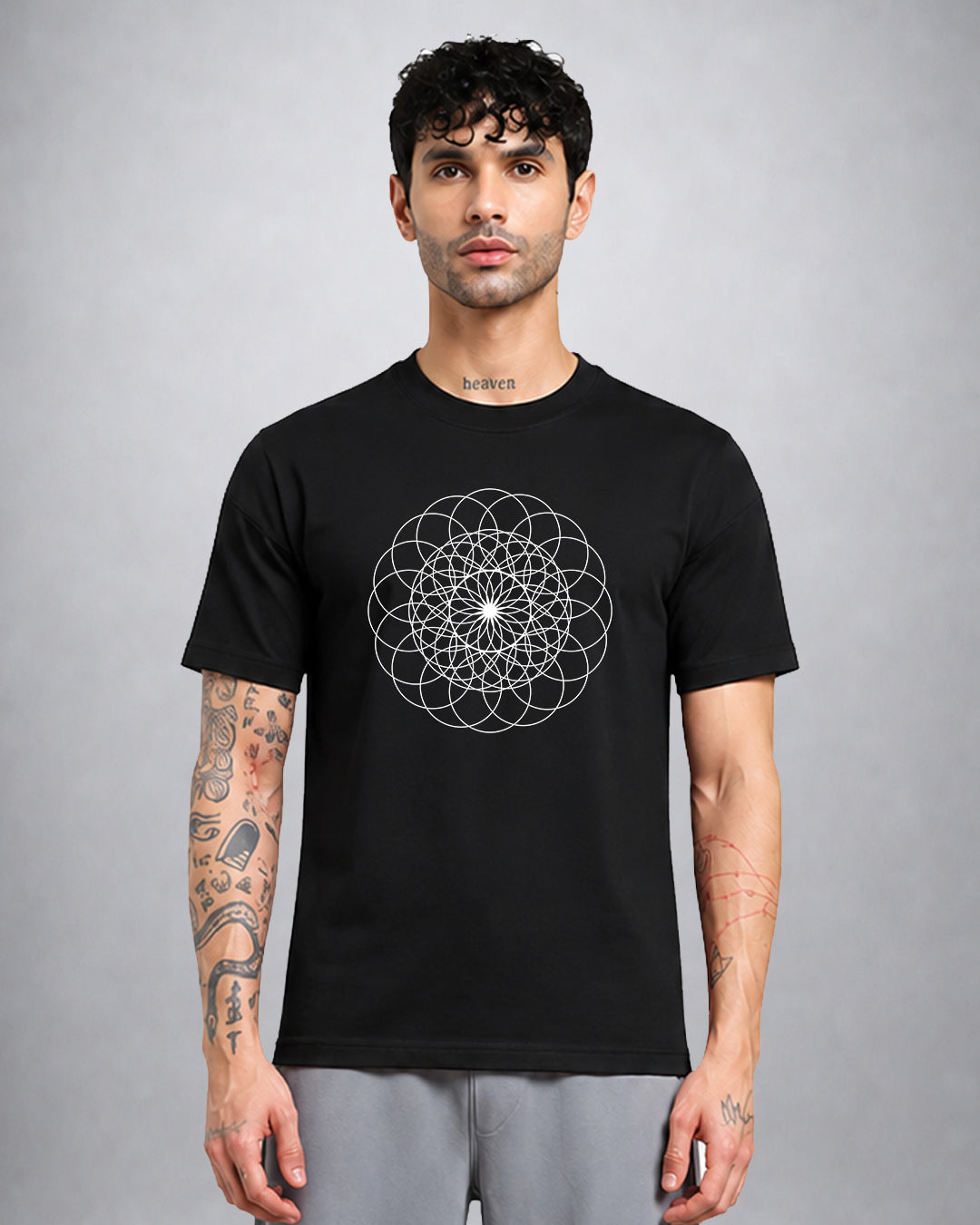 Sacred Geometry trippy T-shirt regular fit by Opium Valley