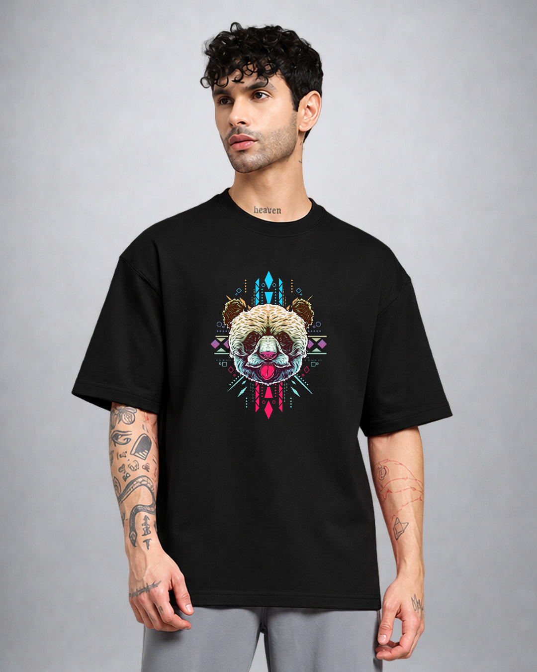 Sacred Panda trippy T-shirt oversized fit by Opium Valley
