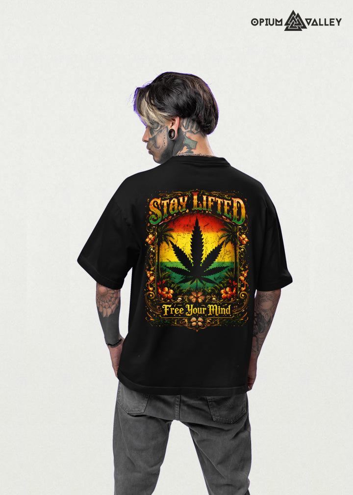 Stay Lifted Free Your Mind oversized t-shirt by Opium Valley