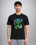 Stoner Alien psychedelic trippy T-shirt regular fit with cosmic alien graphic by Opium Valley