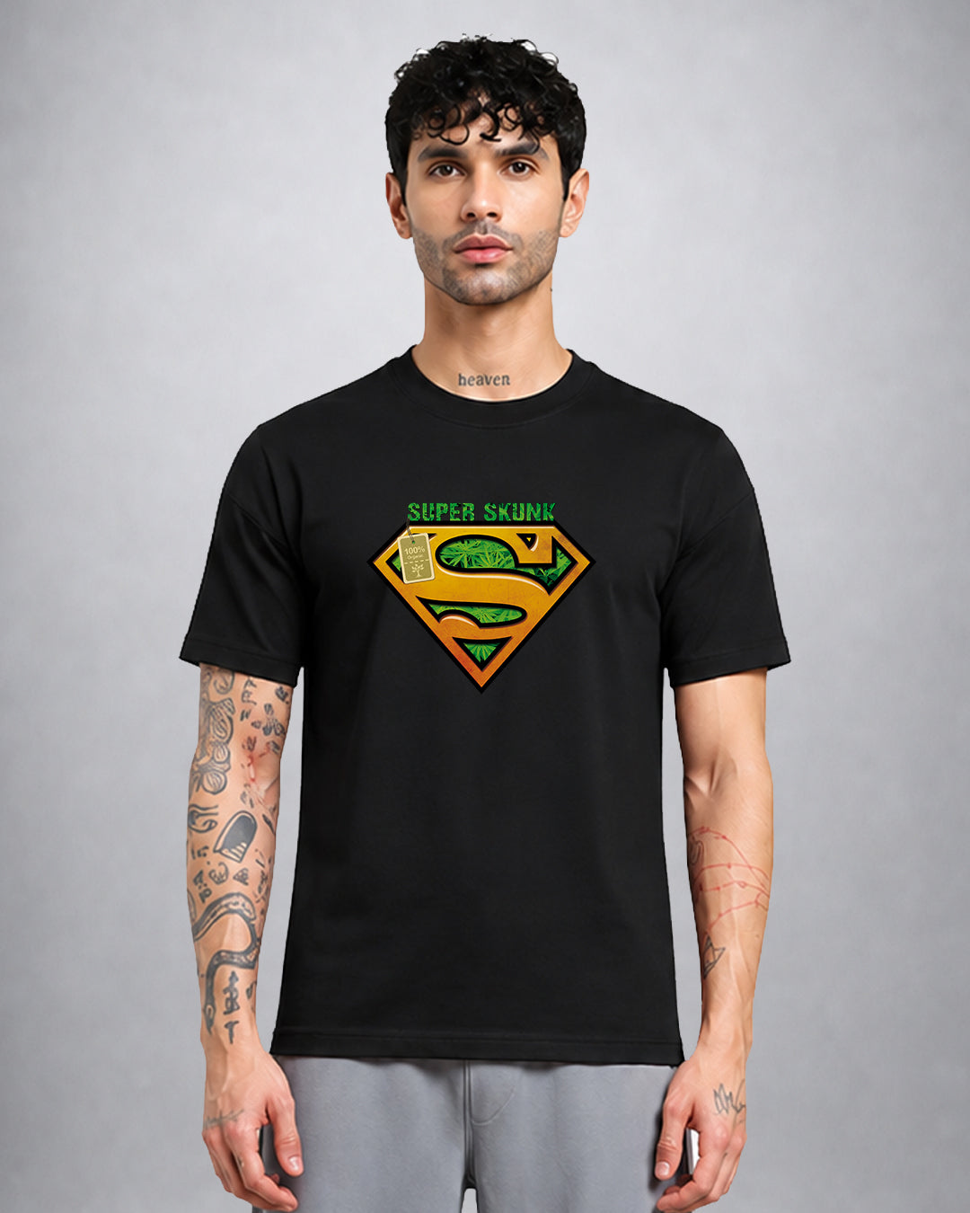 Super Skunk psychedelic trippy T-shirt regular fit with bold graphic by Opium Valley