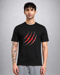 The Claw psychedelic T-shirt regular fit with surreal trippy claw graphic by Opium Valley