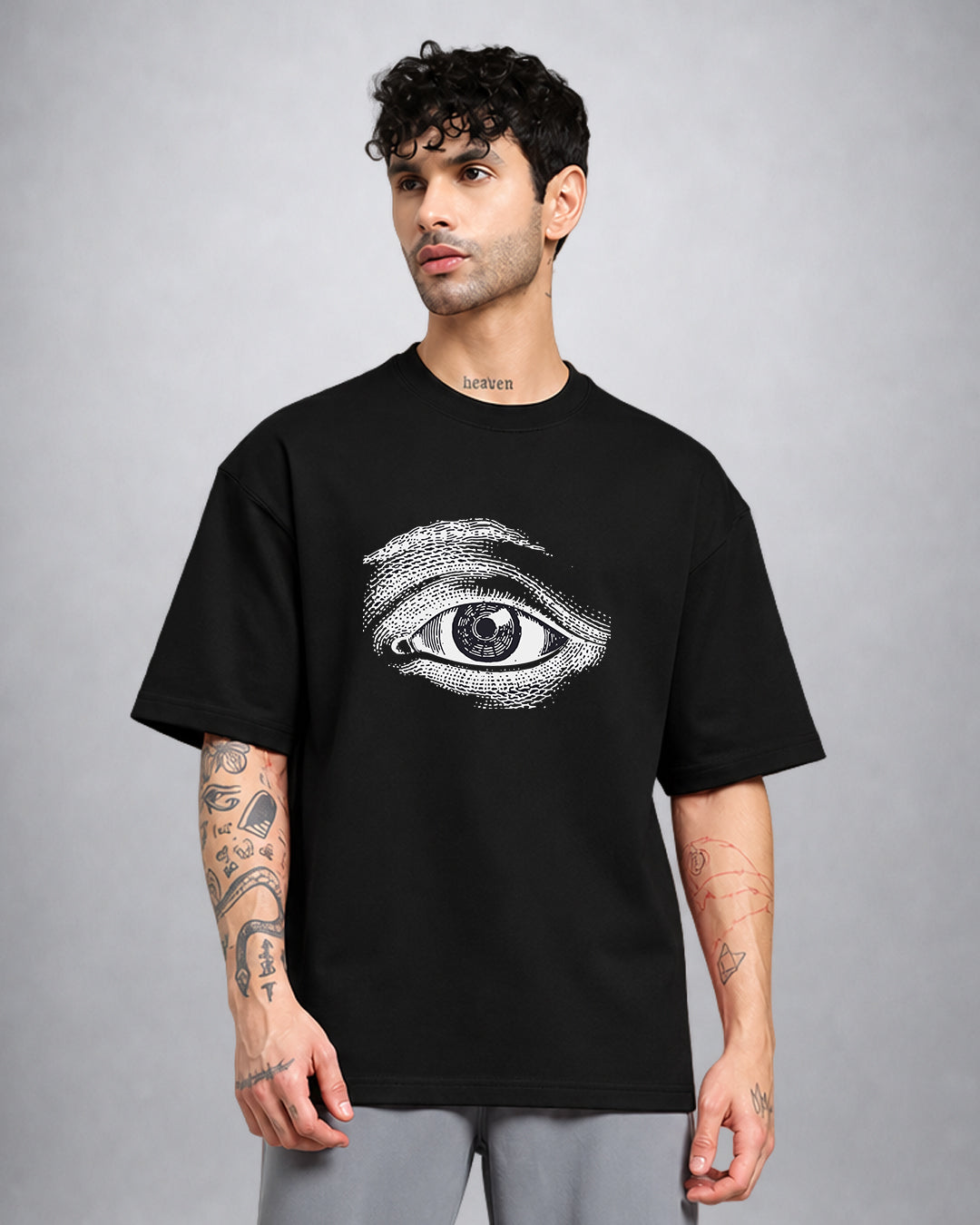 Third Eye trippy T-shirt by Opium Valley in oversized fit