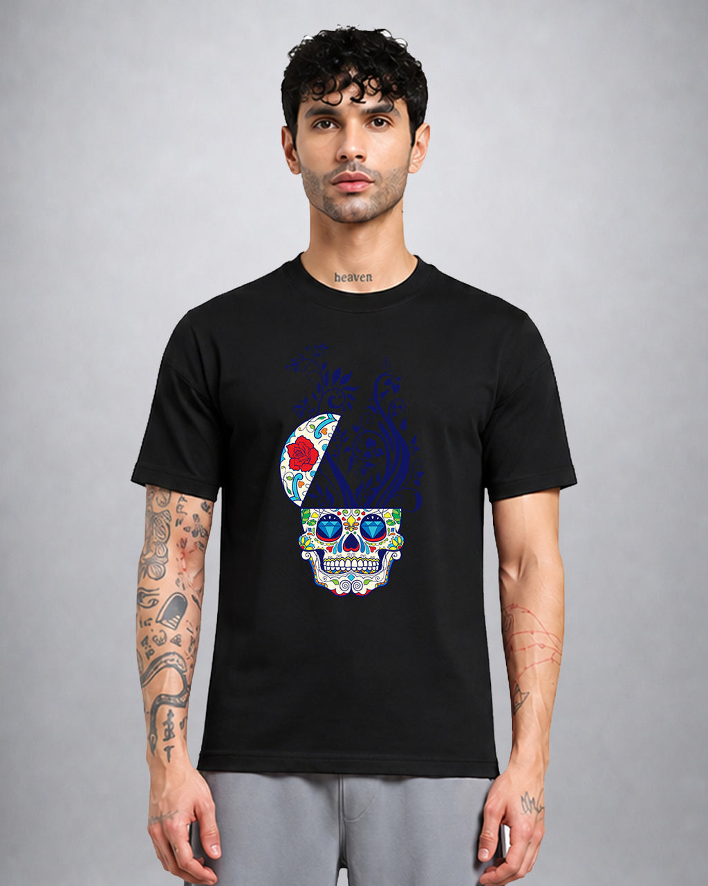 Trippy Head psychedelic T-shirt regular fit by Opium Valley