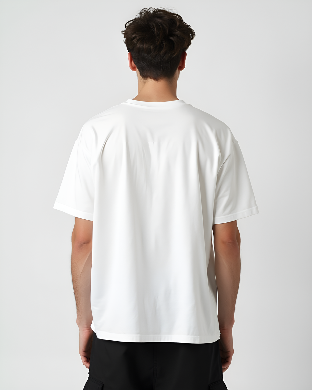 Back View of Opium Valley White Oversized T-Shirt