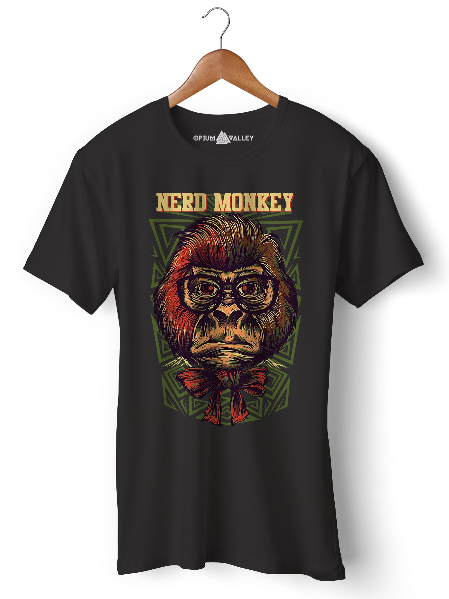 Men's Nerd Monkey Graphic T-Shirt - Funny Geek Desig