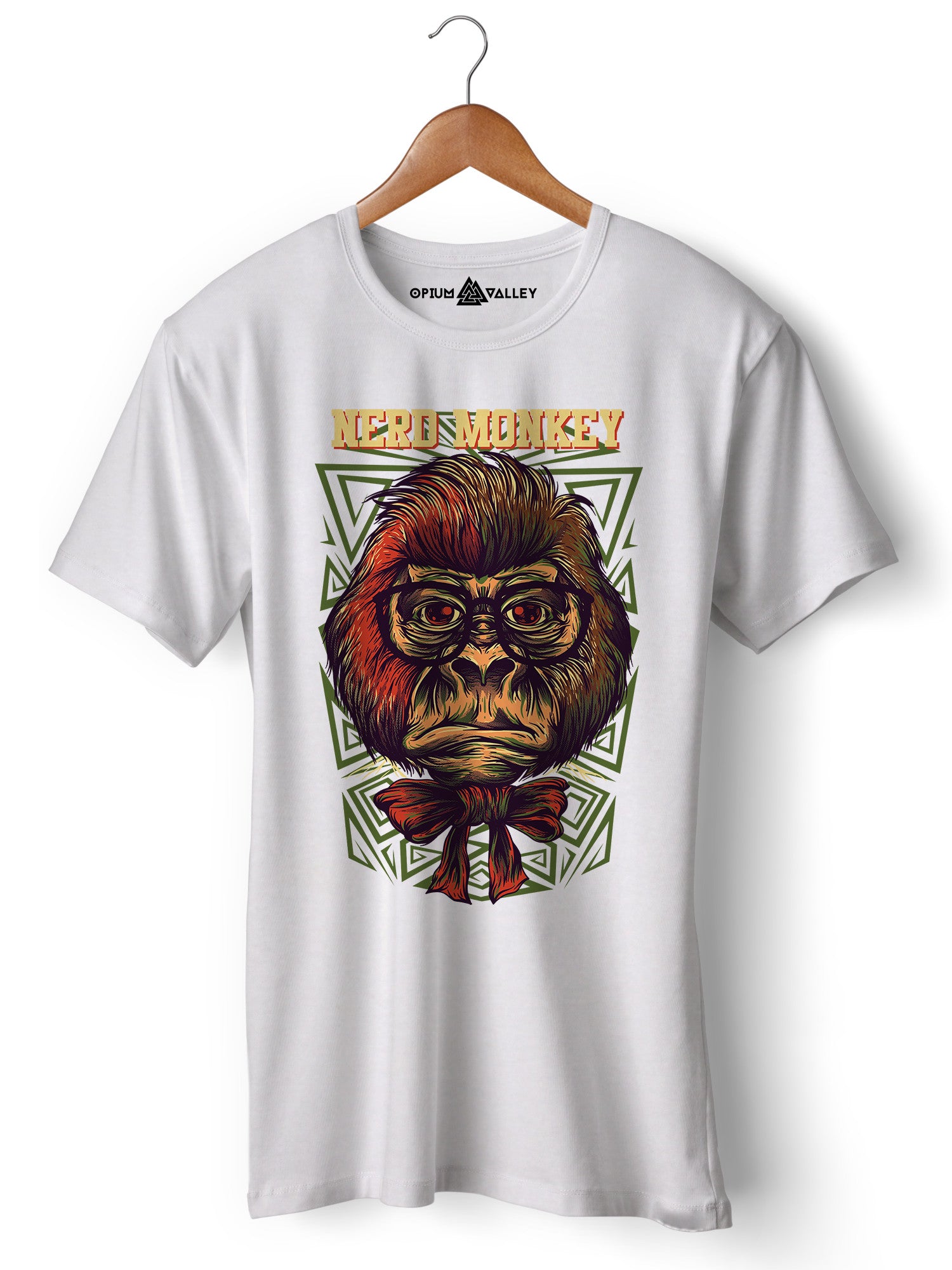 Men's Nerd Monkey Graphic T-Shirt - Funny Geek Design