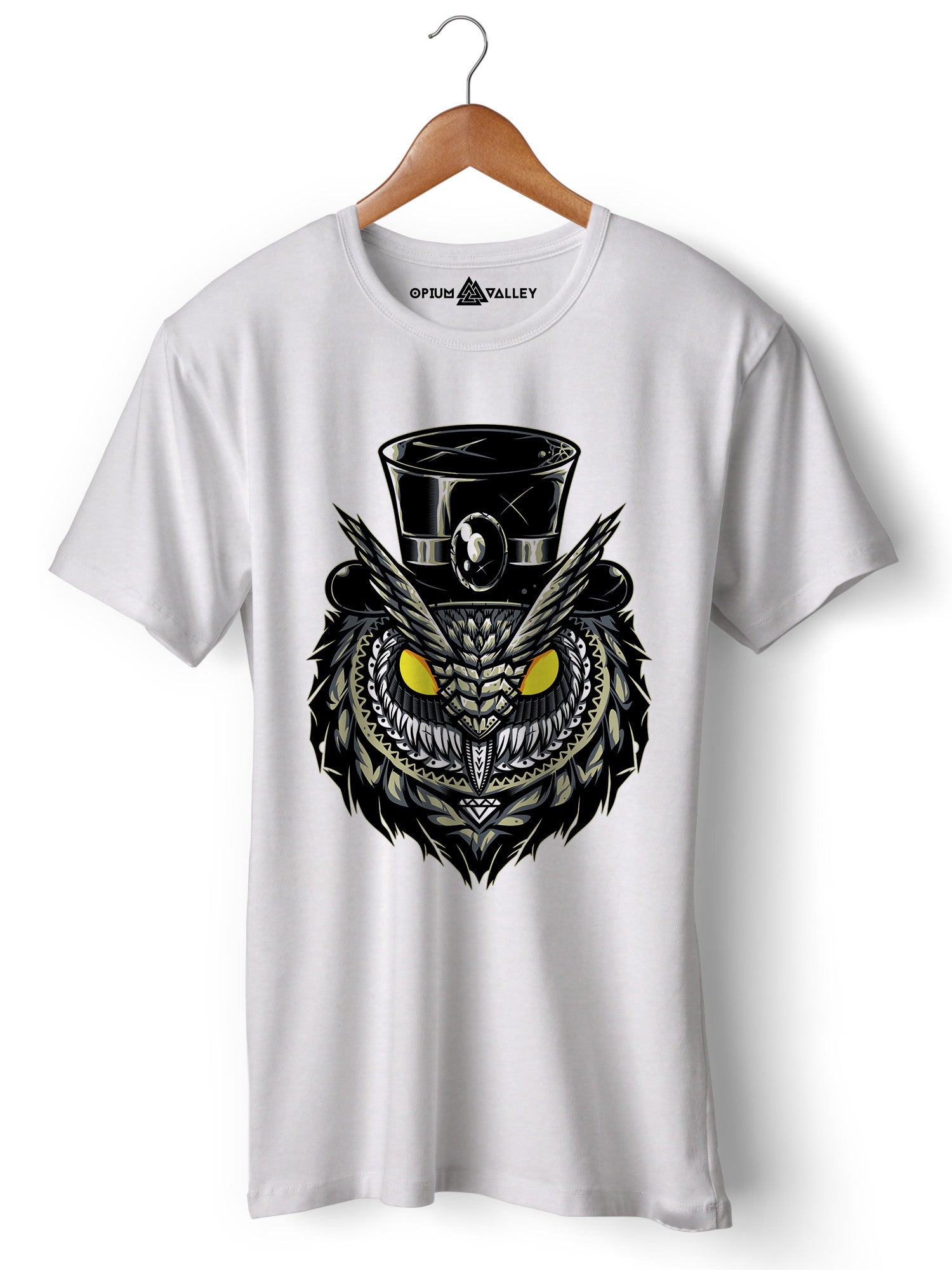 Owl - Round Neck T-Shirt - Opium Valley