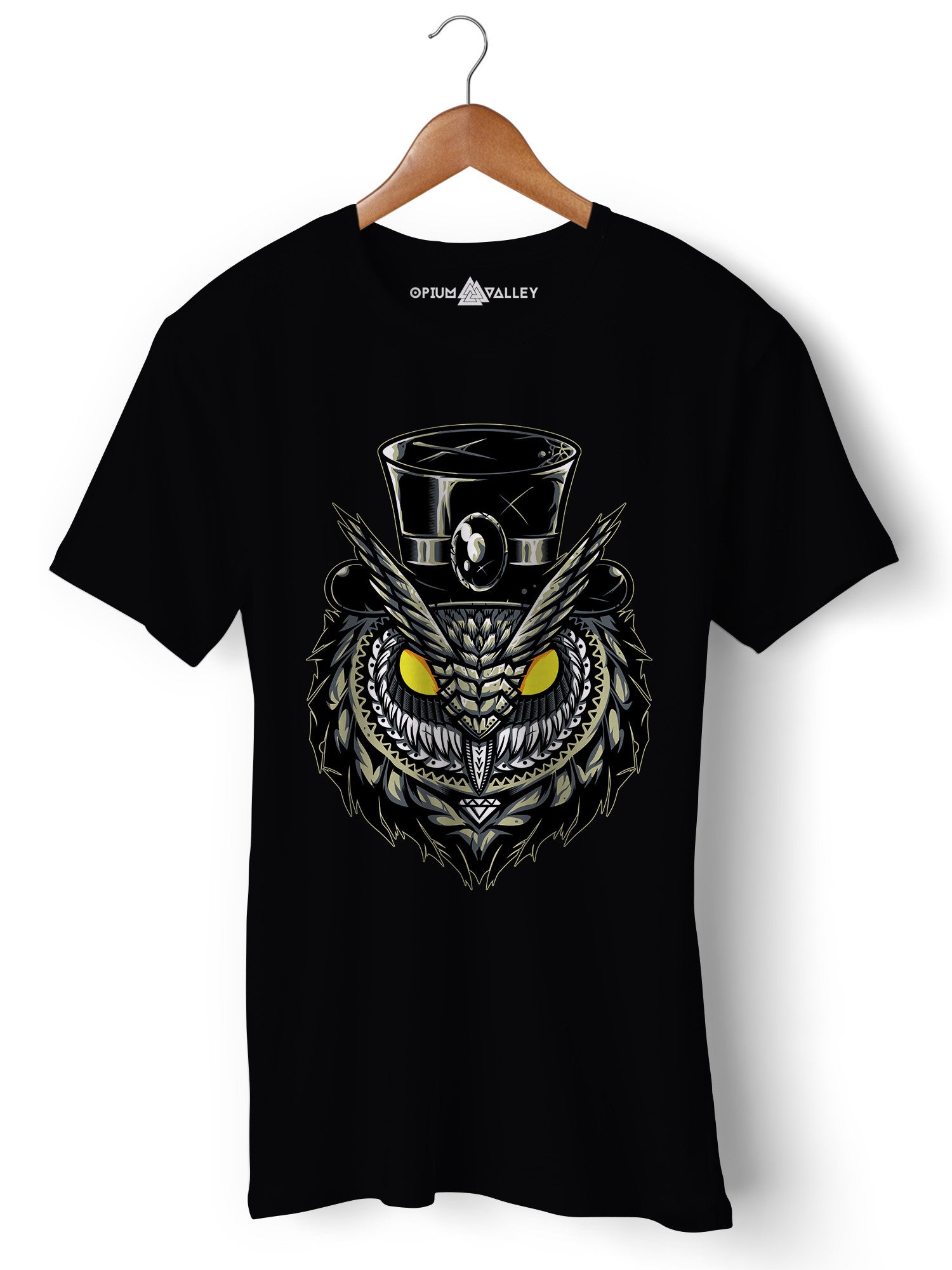 Owl - Round Neck T-Shirt - Opium Valley