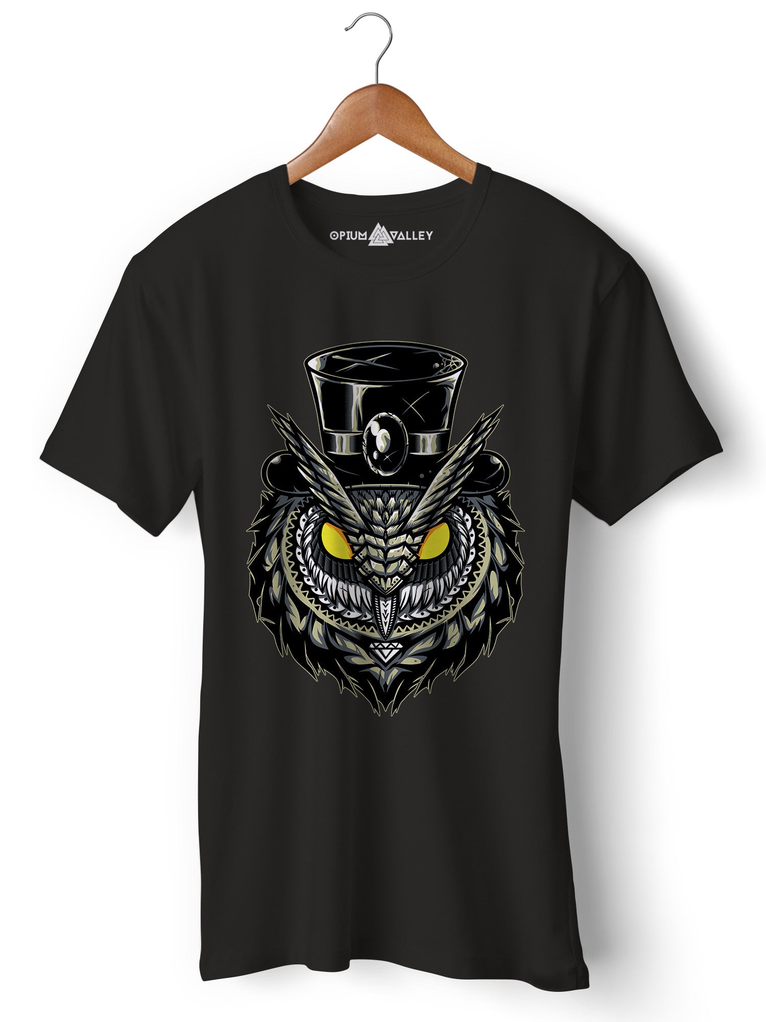 Owl - Round Neck T-Shirt - Opium Valley