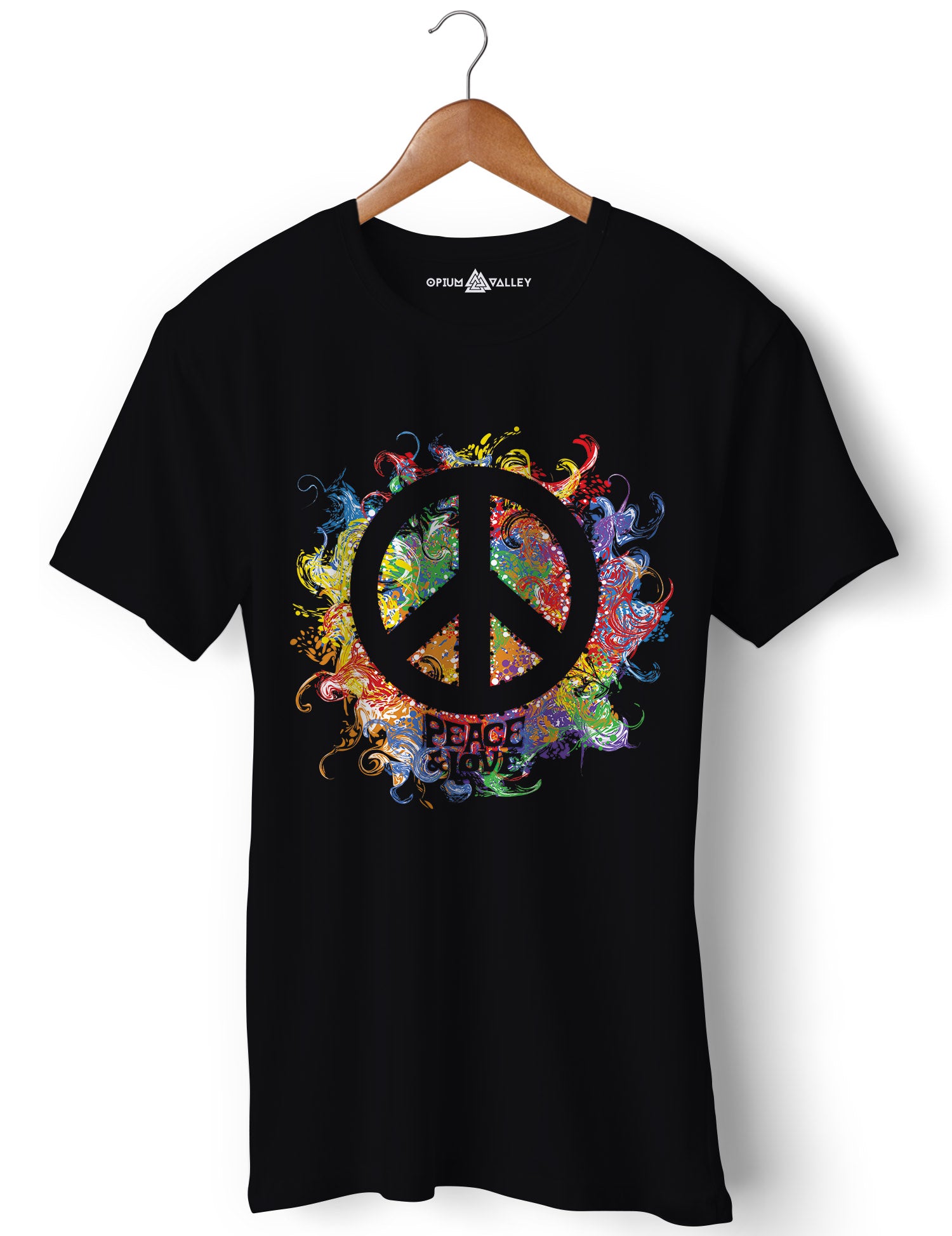 Peace & Love Graphic T-Shirt - Classic Hippie Symbol