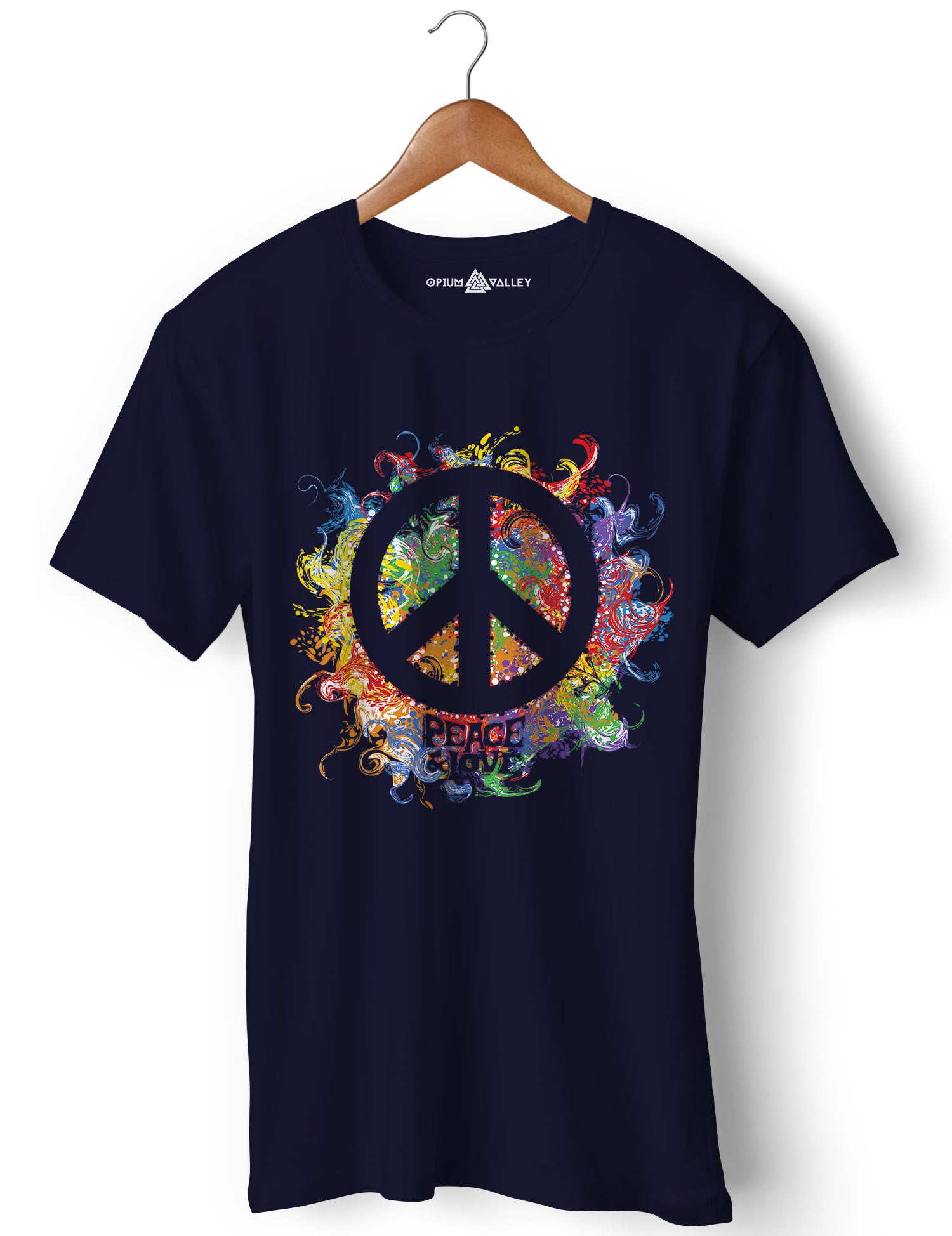 Peace & Love Graphic T-Shirt - Classic Hippie Symbol