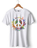 Retro Peace & Love T-shirt - Vibrant Colors